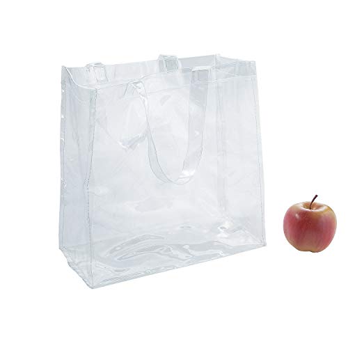 Fun Express - Transparent Stadium Size Tote Bags - Apparel Accessories - Totes - Plain Totes - 12 Pieces