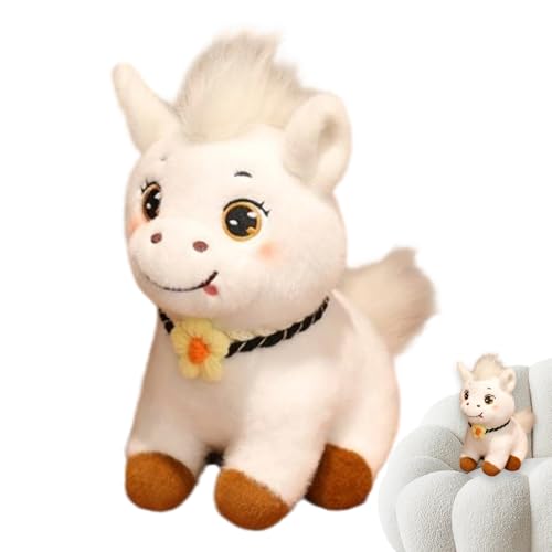 Cheval en peluche grands yeux au design mignon pour illuminer l'espace de jeux des enfants
