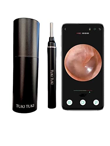 TUKITUKI Limpiador de oidos, Otoscopio digital con camara 5MillonPixels HD WIFI, Kit limpieza oidos Limpiador de cera, Ear cleaner, Limpiador de oídos, Endoscopio compatible iPhone Android