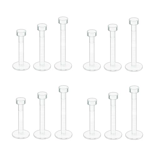 16g Clear Nose Studs Plastic Helix Piercing Jewelry for Women Men 16 Gauge Bioflex Earrings Lobe Piercing Retainers for Work Sport Surgery Sensitive Ears Lip Tongue Piercing Rings 12pcs