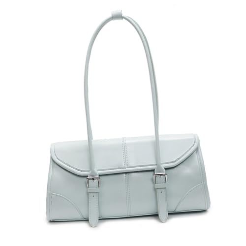 Sac à bandoulière en cuir PU premium bleu aux finitions bohèmes soignées