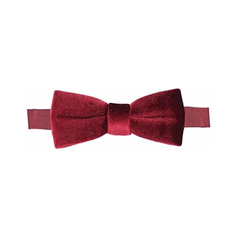 Boys Claret Red Velvet Bowtie Accessory Cover