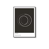 Minimaliste noir blanc toile peinture mur art photo pour salon nordique lignes abstraites affiche décoration photo 40X60CM D