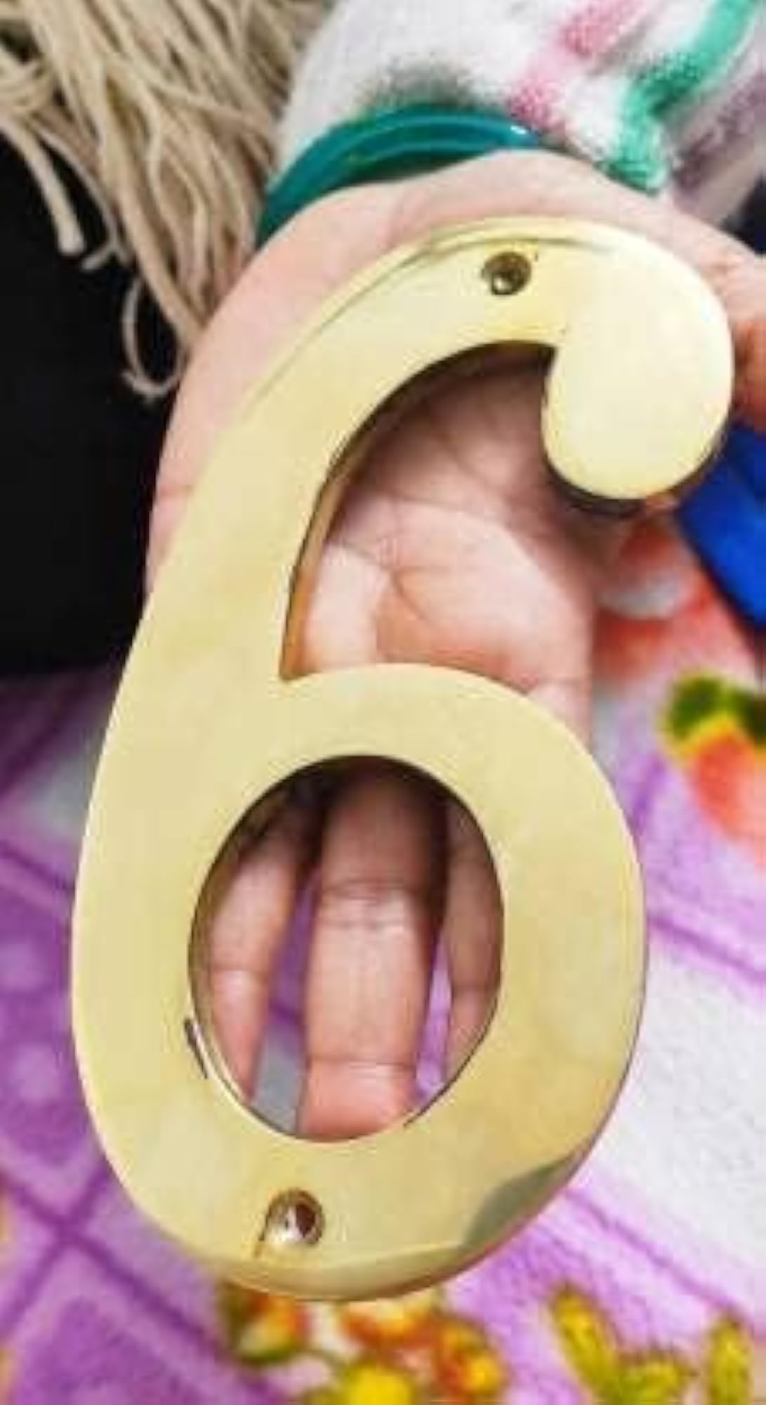 Metal Crafts Real Brass Number 6 Inch