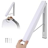 HOLIDYOYO Tendedero De Pared Retráctil Mini con Varilla De Acero Inoxidable para Ropa Secado En Baño Balcón Y Hogar...