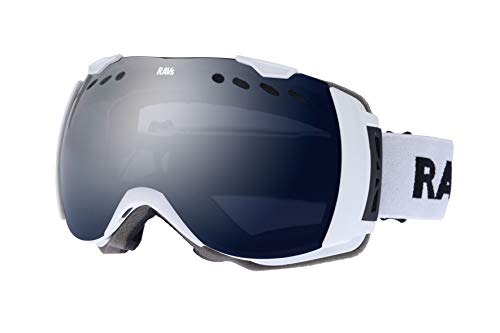 Gafas de esquí con cristal doble anti-vaho Ravs Xtra Black Lens+ compatibles con casco
