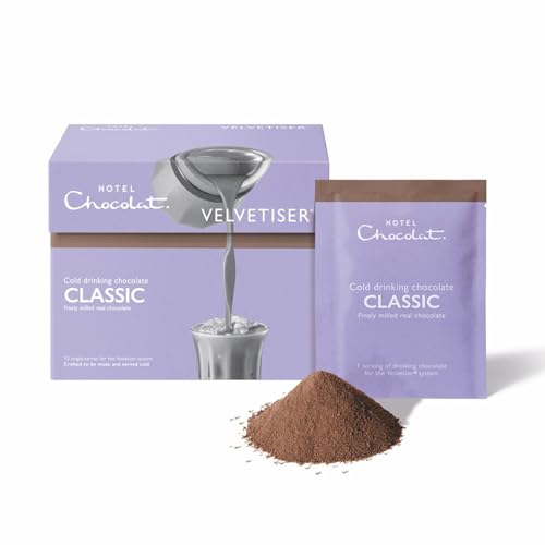 Image of Hotel Chocolat Iced Chocolate Mix - 70% Drinking Chocolate with More Cacao, Less Sugar, 10 Servings, Gourmet Cocoa
