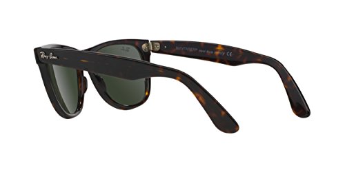 Ray-Ban Unisex Original Wayfarer Classic Sunglasses, Brown (tortoise frame with green G-15 lenses), 54.0 - Image 6