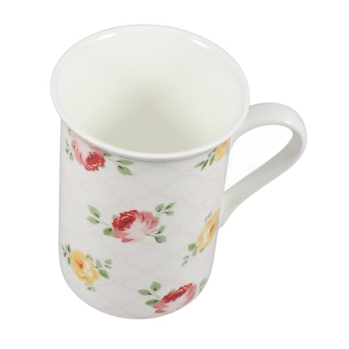 CHICAMPERA Tazza Creativa Ceramica Con Design Floreale Per Caffè e Tè Capacità Per Casa e Ufficio Resistente e Pratica Per Bevande Calde e Fredde