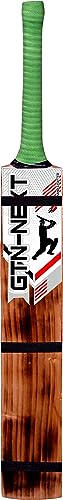 Image of Full Size 33.5 Inch Single Blade Cricket Scoop Burn Design Poplar Willow Bat Set Balance Best for Soft Tennis and Rubber Ball Play Bats for Boys of 12-14 Years (Brun Scoop-01)