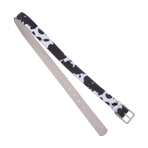 Adjustable PU Leather Female Waist Belt with Cows Pattern Creative Waistband for Dresses and Trousers for Valentine Day Weddings Parties and Costumes