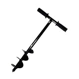 Homsky Hand Operated Auger Drill Bit for Planting, T Shaped 4'x24' Garden Auger Spiral Drill Bit,...