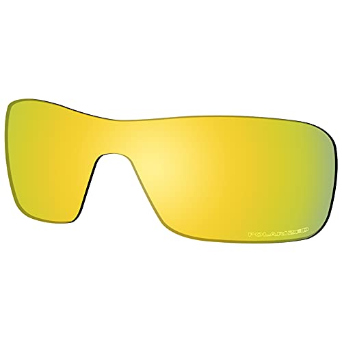 Image of SAUCER Premium Replacement Lenses & Nosepads for Oakley Turbine Rotor OO9307 Sunglasses High Definition - 24K Gold Polarized