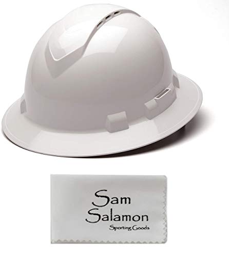 Pyramex ridgeline full brim hard hat, 4-point ratchet suspension …