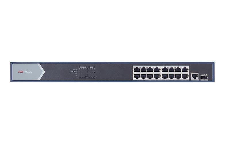 Image of Hikvision DS-3E0518P-SI 16-Port Unmanaged Gigabit PoE Switch