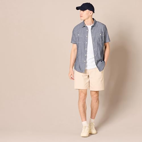 Image of Amazon Essentials Men's Regular-Fit Short-Sleeve Poplin Shirt, Collared, Washed
