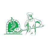 Vinyl-Wandaufkleber Bäckereiofen für frisches Brot 30x52.8cm Änderungen und Informationen möglich Grün