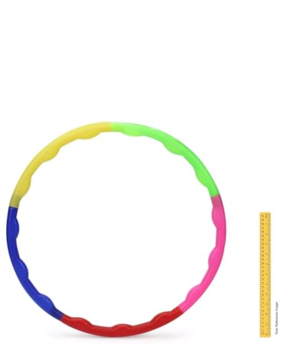 Ratna's Hula Hoop Ring Super Baby Nano for Kids - Multicolor & Lightweight - Perfect for Indoor and Outdoor Play - 5 Inter Lockable Pieces Approx 50 cm Diameter