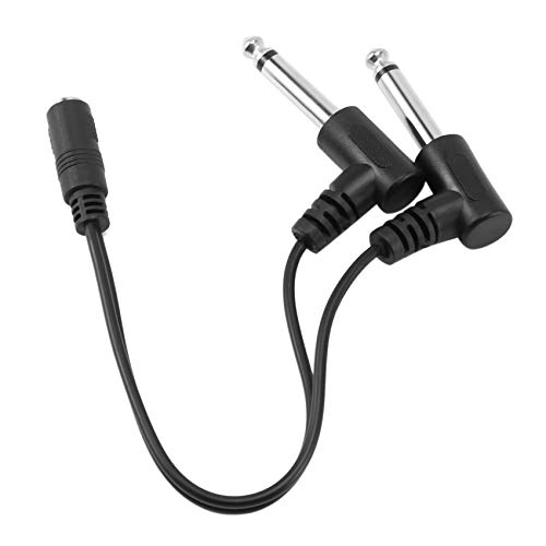 Adaptador Y audio 3.5mm stereo hembra a 2x 6.35mm mono macho miniatura 4