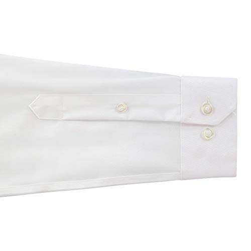 Boys 100% Cotton Non Iron White Pinpoint Short Sleeve Dress Shirt3