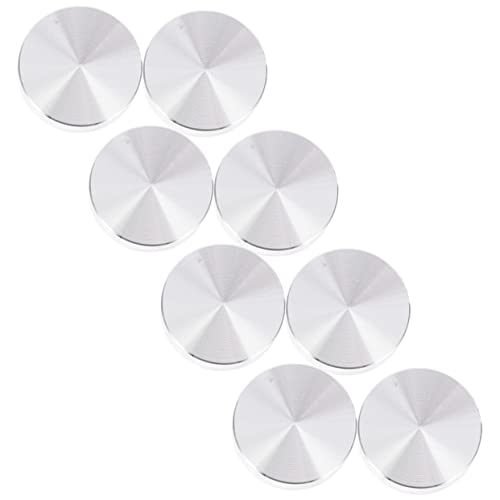 WHAMVOX 8pcs Round Aluminum Circle Disc Glass Table Top Adapter Slip Pad for Tables Office and Dining