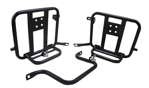 Image of G-GANRAZO Black Premium Saddle Stay /Luggage Carrier /Mounting Heavy Duty /Black Power Coated /Rust Protection Pair Right & Left Compatible with Royal Enfield Hunter 350 All Models