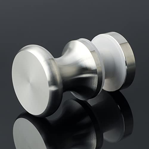 Alise Xls200Db-Ls Bathroom Round Single Sided Shower Glass Door Handle Pull Bathroom Door Knobs,Solid Sus 304 Stainless Steel Brushed Nickel #TOP3