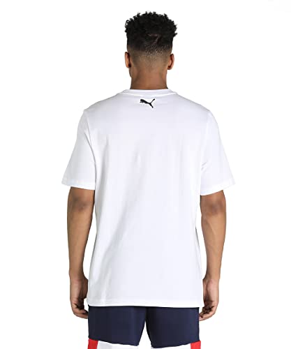Image of Puma Men's Polyester Letter Print Regular Fit T Shirt
