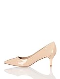  Amazon-Marke: FIND Kitten Heel Court Pumps, Beige (Nude Patent), 41 EU