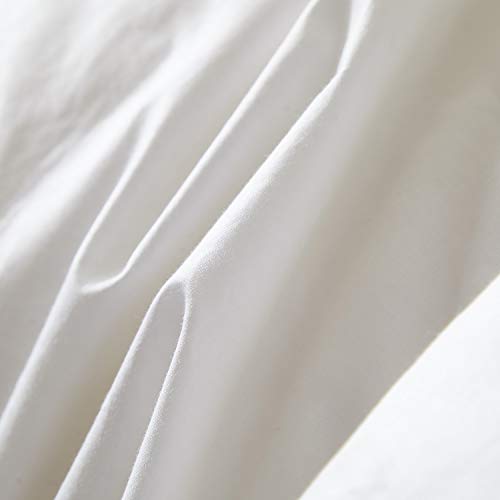 Royoliving White King Size Goose Feathers And Down Comforter, 700 Fill Power All Seasons Duvet Insert, Machine Washable - 50 Oz, 106 * 90 Inches #TOP1