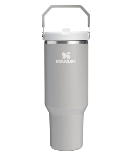 Image of STANLEY IceFlow 2.0 Flip Straw Tumbler with Handle 40 oz | Twist On Lid and Flip Up Straw | Leakproof Water Bottle | Insulated Stainless Steel | BPA-Free | Ash