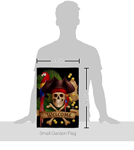 Drapeau de jardin pirate double face idée cadeau pour passionné maritime - 3