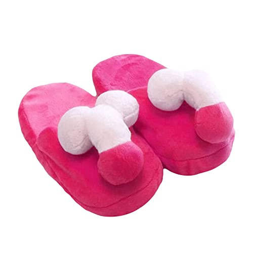 DSORVICD Funny Unisex Adult Novelty Slippers - Gag Gifts Anti Slip House Winter Furry Slippers for Women Men