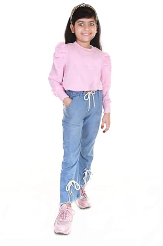 Image of Kids Graphic Print Top with Puff Sleeves