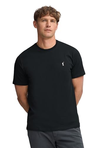 Polo Club Camiseta básica Negra de algodón con Logo Rigby Go para Hombre