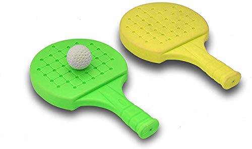 Image of Prime Combo of 4 Pair Table Tennis Badminton Racket Set with Ball for Kids to Play Gift Item Multi Color Pack of 1 (M5)