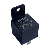 JD1914 Automotive Power Relay, 12V 40A 5-Pin, Black Universal DC Relay for Vehicle Lighting and Horn Systems, 28x28x25mm (24V)