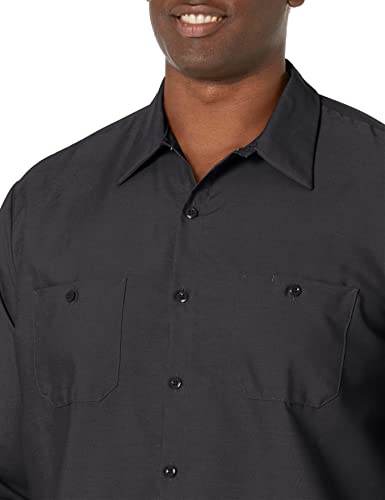 Image of Red Kap Men's Long Sleeve Industrial Work Shirt | Moisture Wicking Button Up, Wrinkle Resistance Fights Fading & Stains