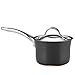 Anolon 82518 Nouvelle Copper Hard Anodized Nonstick Sauce Pan/Saucepan with Lid, 2 Quart, Gray