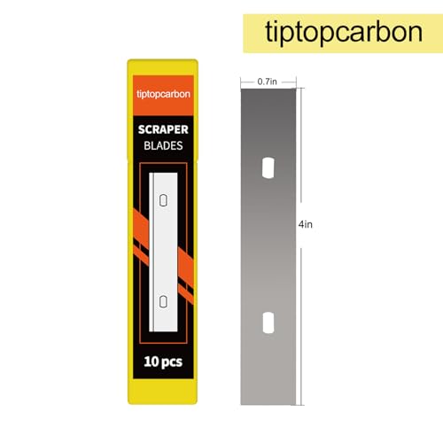 Image of 4 inch Scraper Blades 60 pcs Replacement Stainless Steel Razor Blade for Scraper to Remove Wallpaper Adhesive Vinyls (Pack of 2)