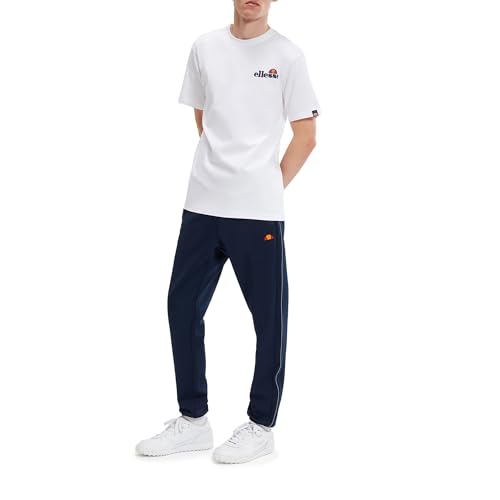 Ellesse Herren Voodoo T-Shirt, Kurzarm, Einfarbig, Weiß, S EU