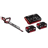 Einhell Akku-Heckenschere GE-CH 36/61 Li Power X-Change (36 V, 61 cm Schnittlänge, 26 mm Zahnabstand, inkl. Schnittgutsammler, inkl. 2X 3 Ah Akku & Twincharger)