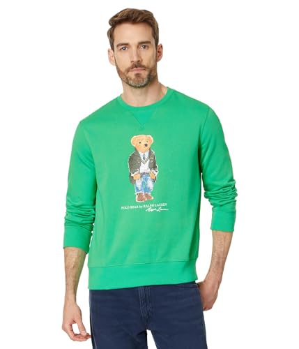 Image of POLO RALPH LAUREN mens Polo Bear Fleece Sweatshirt, Green, XL