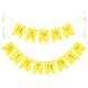 DERAYEE Happy Birthday Girlande Banner,Geburtstag Bunte Banner Deko,Geburtstag Wimpelkette für Party Geburtstagsfeier Dekoration, Babydusche (Gelb)