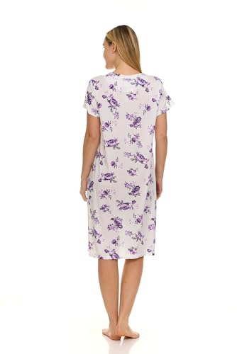 Image of Womens Nightgowns Sleepwear Soft Pajama Dress Nightshirts