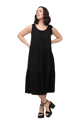 Ulla Popken Damen Kleid, schwarz, 46-48
