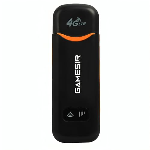 GAMESIR 4G WiFi USB Dongle Stick with 150 Mbps High Data Speed All Sim Network Support(Except BSNL),Included Tri Band & Sim Slot Compatible with Laptop/Desktop/Tablet/Smartphone/Smart TV (Black)