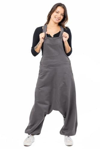 Salopette Sarouel FANTAZIA gris para días de descanso en casa sudadera con forro polar suave Nhessa