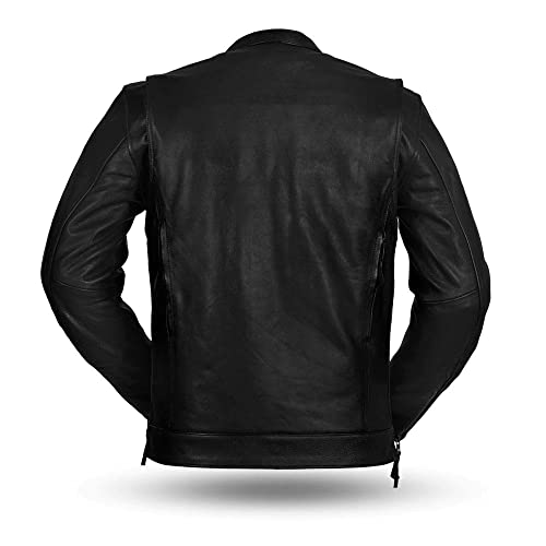 Mens Motorcycle Leather Riding Jacket