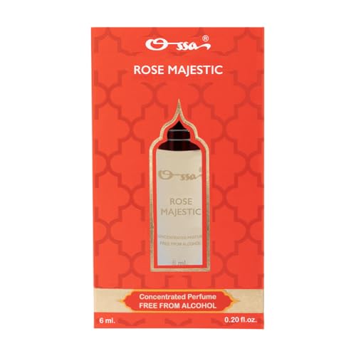 Image of Ossa Rose Majestic Concentrated Perfume 6ml | Alcohol Free Roll On Attar For Men And Women | Premium Long Lasting Unisex Fragrance With Floral & Musky Notes | Elite Fragrance Designed for All-Day Use